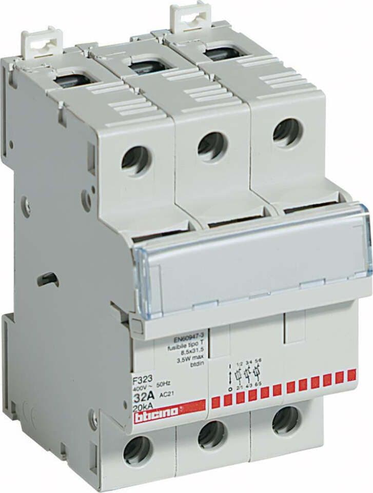BTICINO---PORTAFUSIBILE-SELEZIONABILE-3P-32A-500V-3-MODULI-F323
