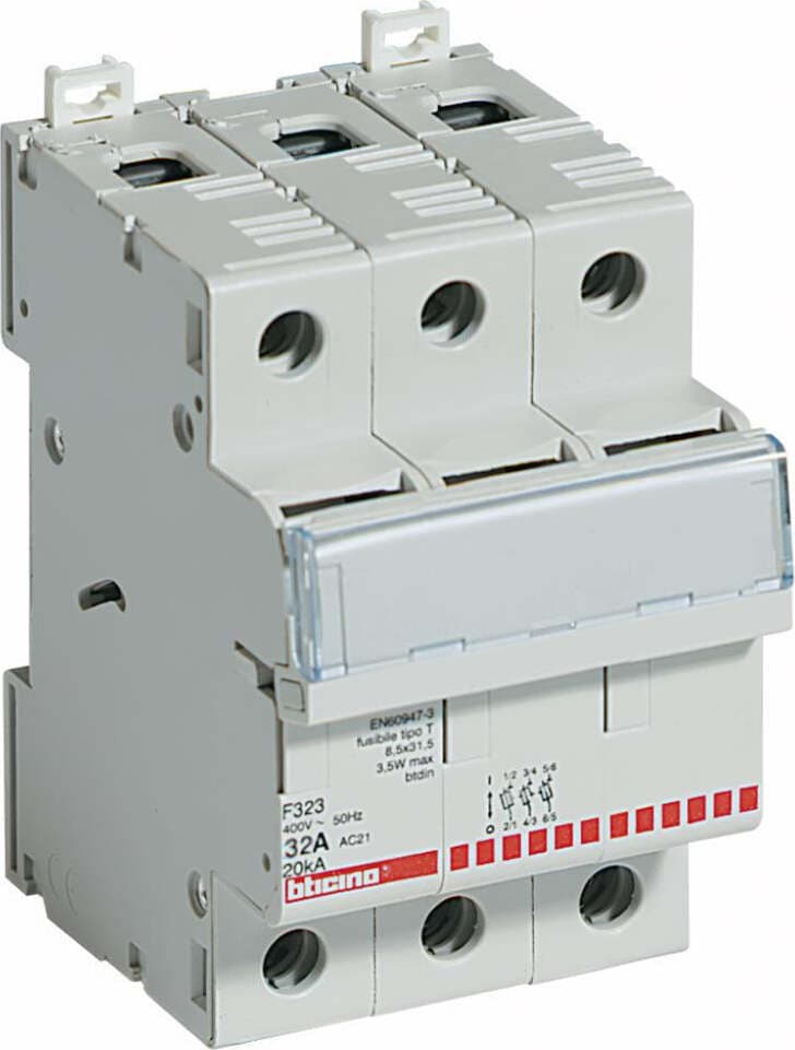BTICINO---PORTAFUSIBILE-SELEZIONABILE-3P-32A-500V-3-MODULI-F323