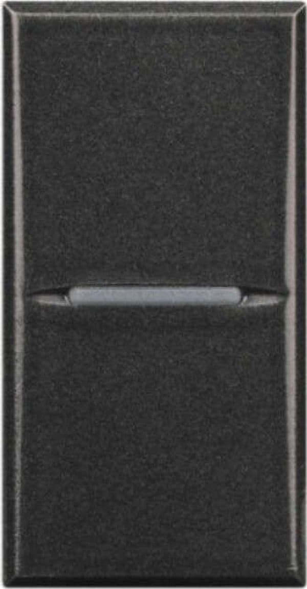 BTICINO-AXOLUTE---DEVIATORE-ASSIALE-16A---COLORE-ANTRACITE-LUCIDO