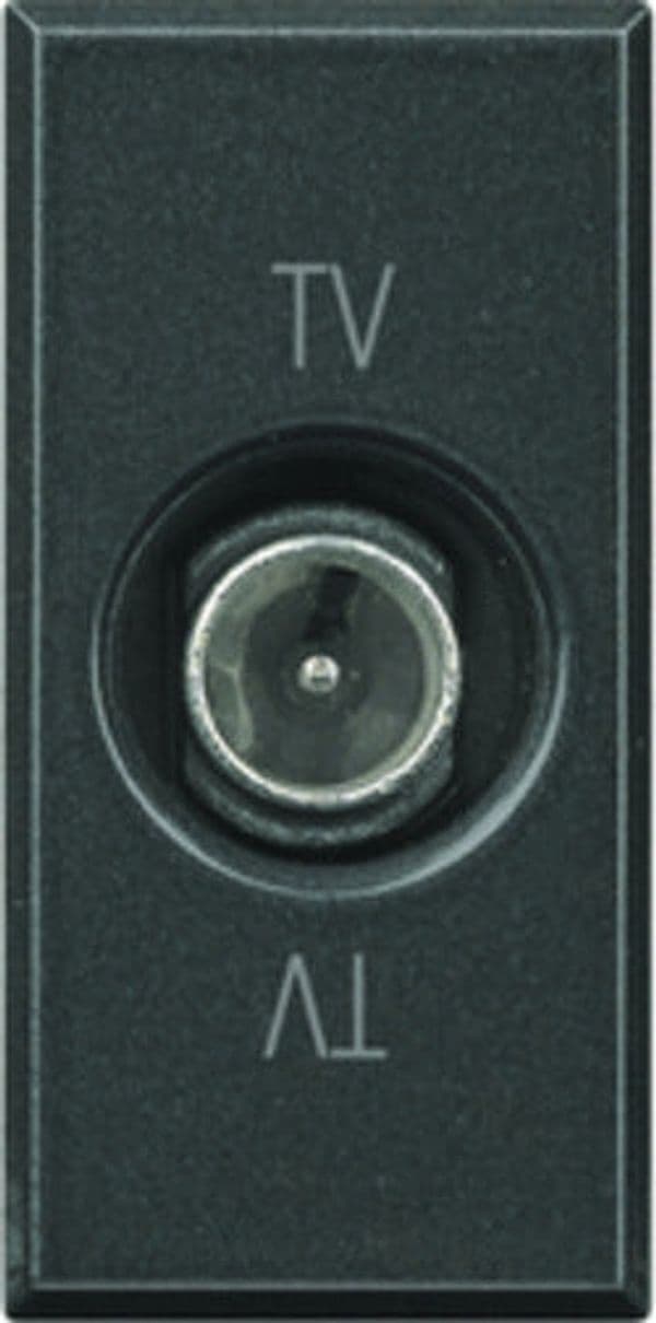 BTICINO-AXOLUTE---PRESA-TV-DERIVATA-CON-PASSAGGIO-DI-CORRENTE,-MASCHIO,-HS4202D