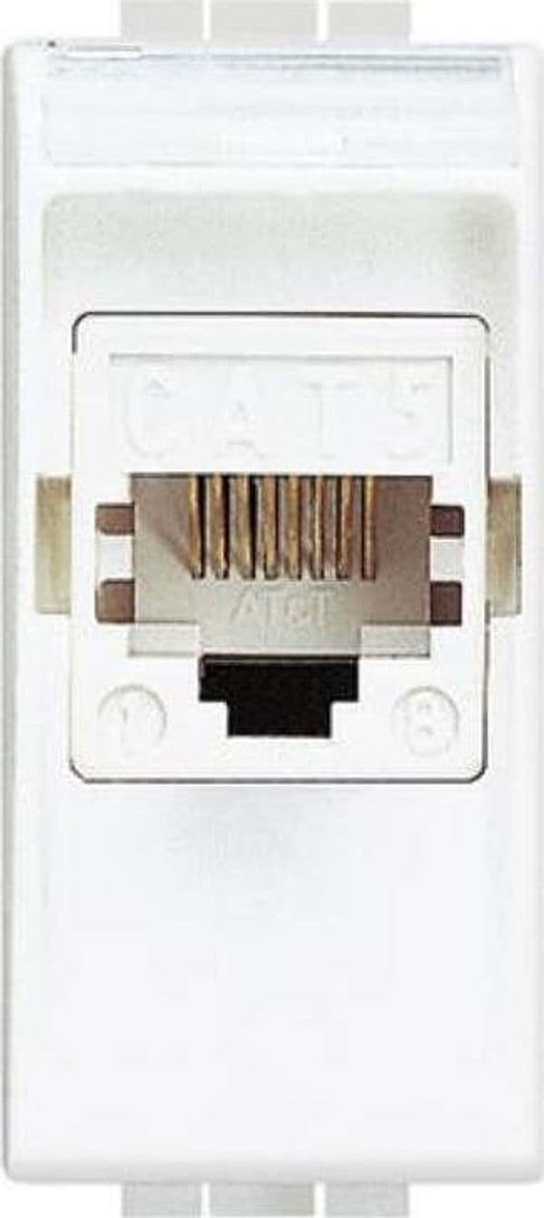 BTICINO-LIGHT---CONNETTORE-RJ45-AT&T-C.5---COLORE-BIANCO
