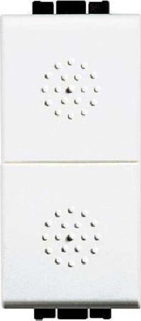 BTICINO-LIGHT---DOPPIO-PULSANTE-10AX-250V---COLORE-BIANCO