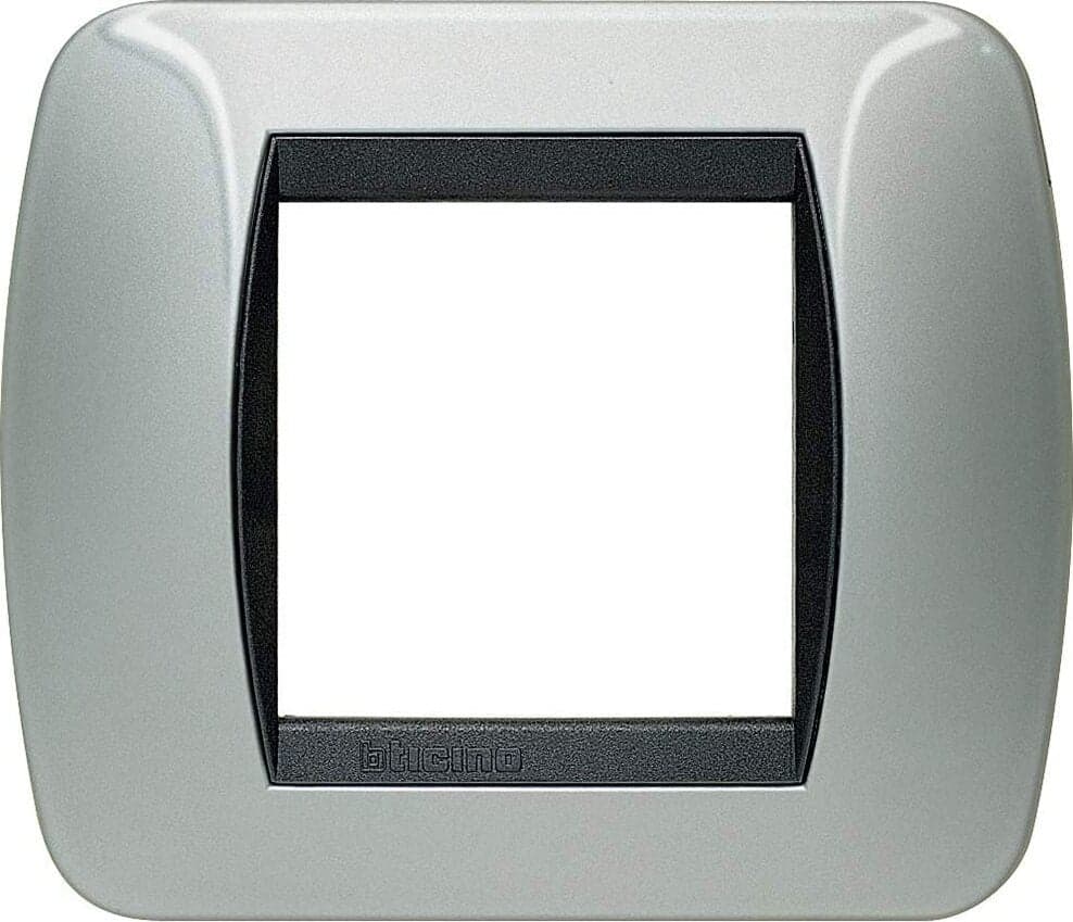 BTICINO-LIVING---PLACCA-2-MODULI-ALLUMINIO-L4802AL