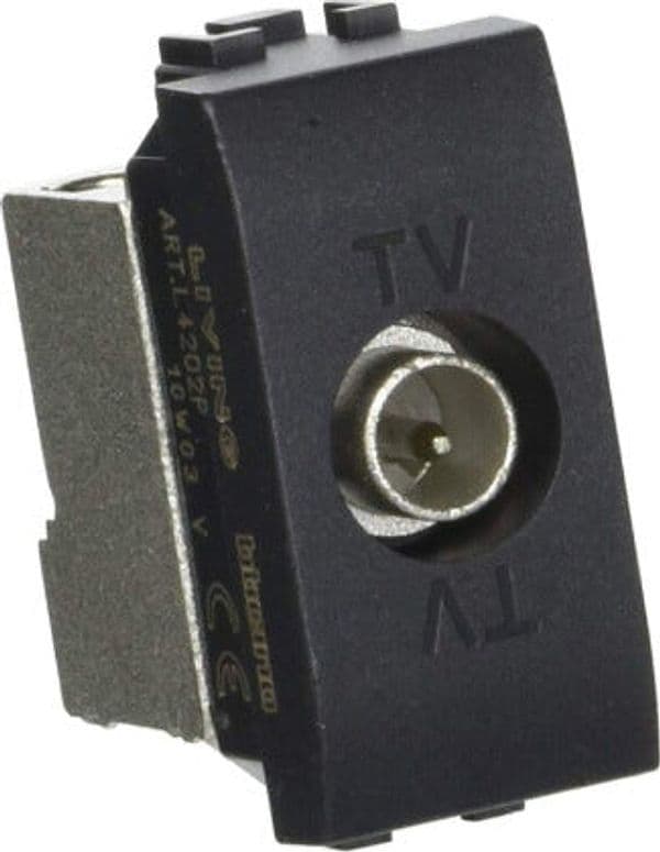 BTICINO-LIVING---PRESA-TV-PASSANTE-MASCHIO-COLORE-ANTRACITE-SL4202PF