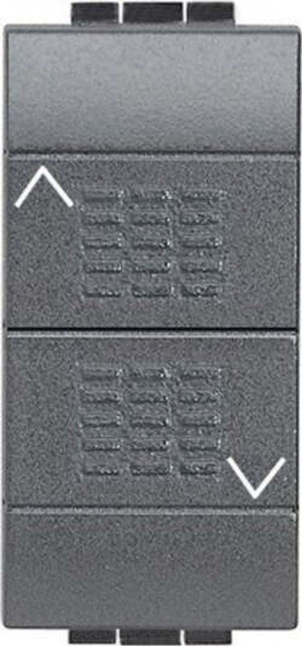 BTICINO-LIVING---PULSANTE-DOPPIO-INTERBLOCCATO-10A-ANTRACITE-SL4037F