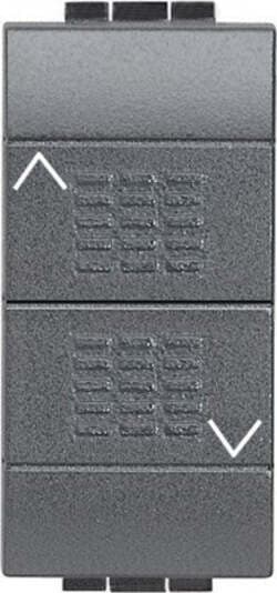 BTICINO-LIVING---PULSANTE-DOPPIO-INTERBLOCCATO-10A-ANTRACITE-SL4037F