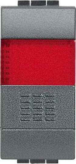 BTICINO-LIVINGLIGHT---PULSANTE-1P-NO-10A-250-Vac-CON-SPIA-ROSSA-COLORE-ANTRACITE-ART.-L4038R