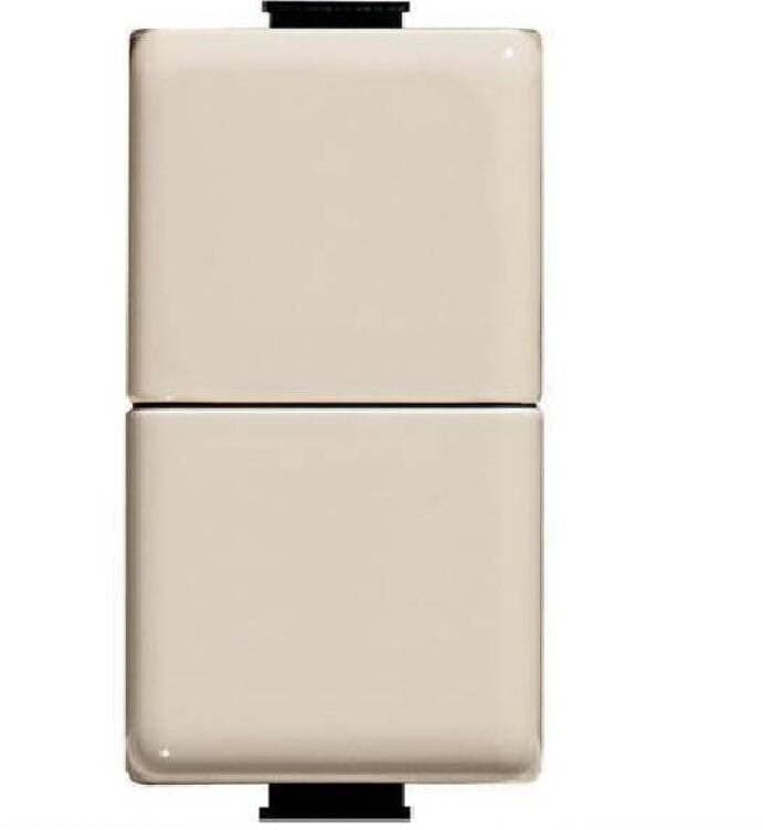 BTICINO-MAGIC---DOPPIO-PULSANTE-NO-10A-250V---1-POLO---COLORE-AVORIO