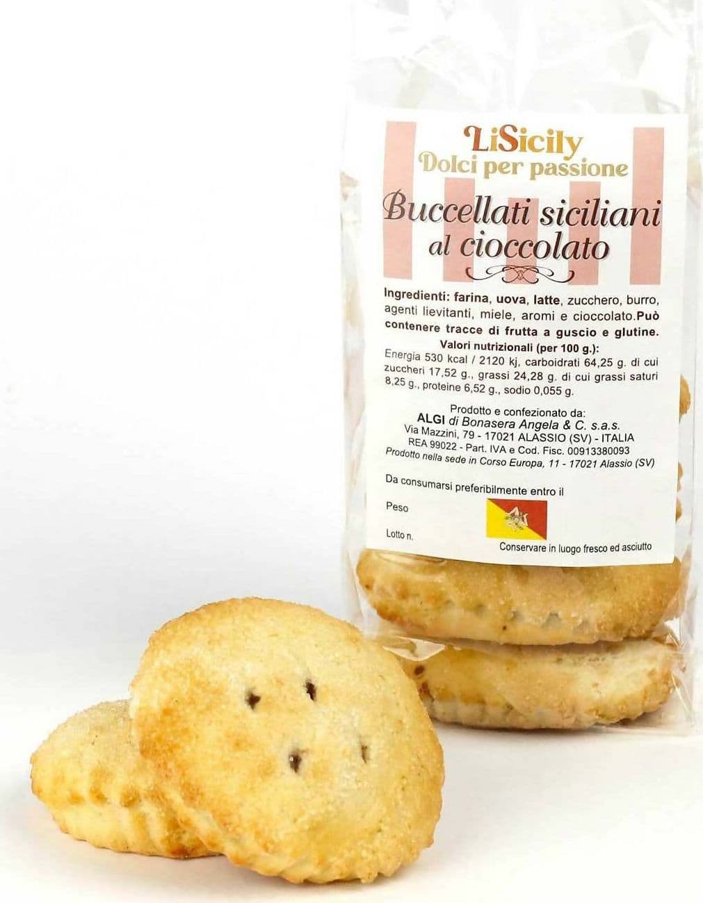 Buccellati Artigianali Con Ripieno Di Marmellata All'arancio 12Pz. Alimentari e cura della casa/Pasticceria e prodotti da forno/Biscotti/Con ripieno LiSicily dolci per passione - Alassio, Commerciovirtuoso.it