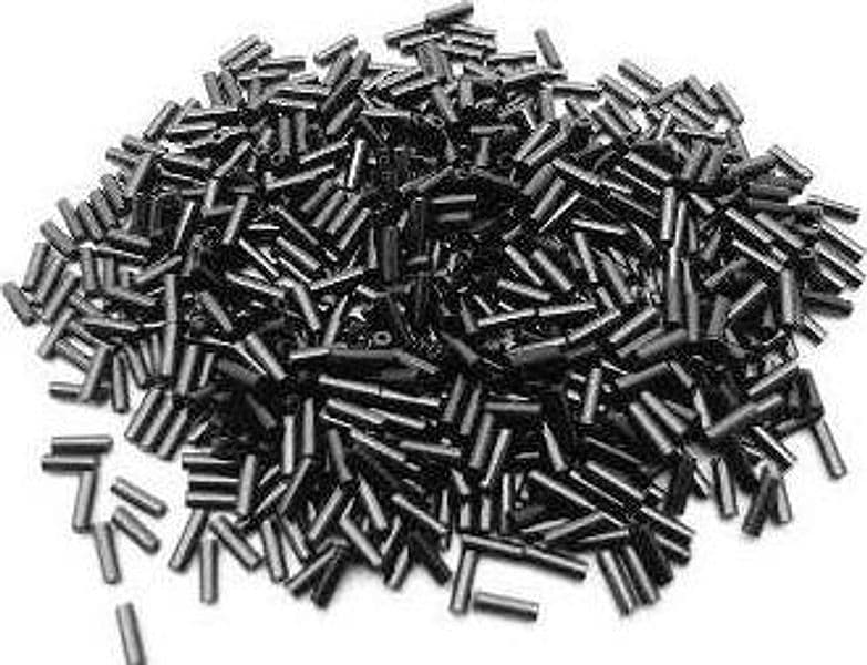 Bugle-Beads-1000,-2-mm,-in-acciaio,-confezione-da-1,-colore:-nero