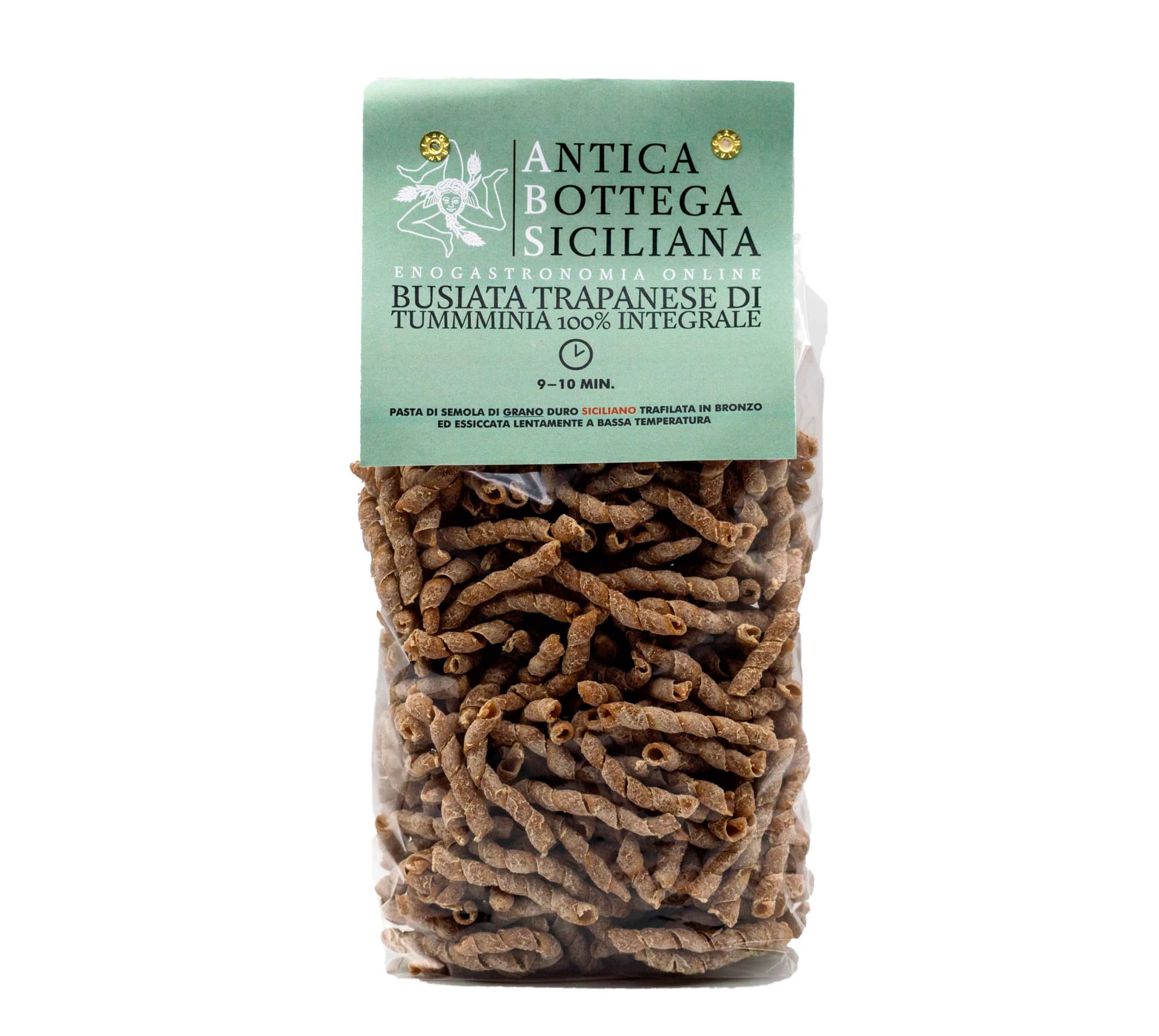 BUSIATA TRAPANESE CORTA CON FARINE DI TUMMINIA 100% INTEGRALE GR 500 in Pasta corta Antica Bottega Siciliana - Misiliscemi, commercioVirtuoso.it
