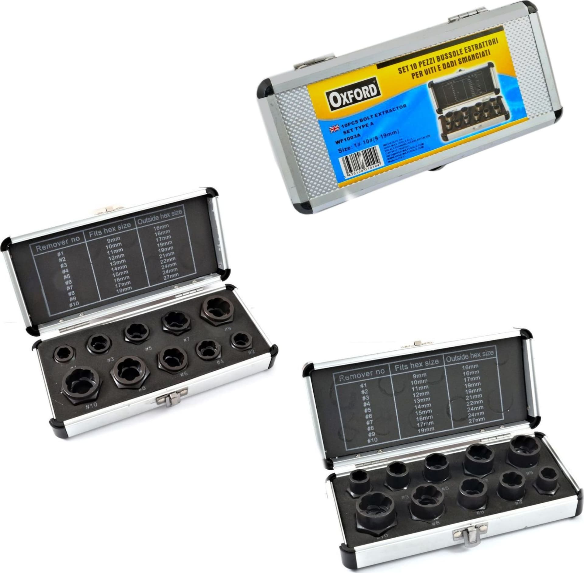 BUSSOLE ESTRATTORI DADI E BULLONI DANNEGGIATI ALTE BASSE SET 10 PZ Fai da te/Utensili elettrici e a mano/Utensili a mano/Bussole e set di bussole/Corredi di bussole/Standard Trade Shop italia - Napoli, Commerciovirtuoso.it
