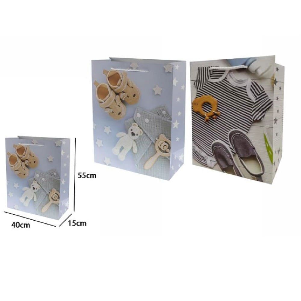 Busta Buste Borsa Regalo Compleanno Nascita Maschio 50x40x15 Cm 69981 2 Modelli Casa e cucina/Hobby creativi/Articoli per confezioni regalo/Sacchetti da regalo Trade Shop italia - Napoli, Commerciovirtuoso.it
