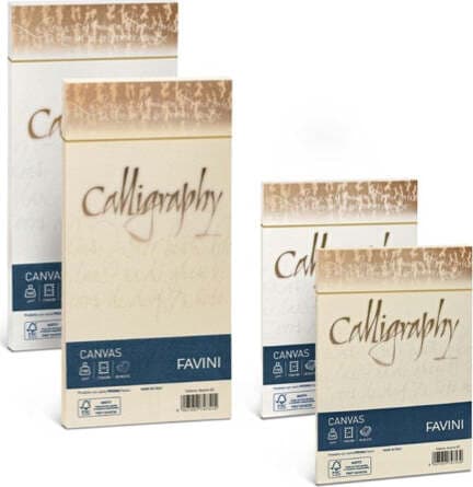 Busta Calligraphy Canvas - 110 x 220 mm - 100 gr - avorio 02 - Favini - conf. 25 pezzi Cancelleria e prodotti per ufficio/Carta blocchi e quaderni/Carta/Carta da lettere Eurocartuccia - Pavullo, Commerciovirtuoso.it