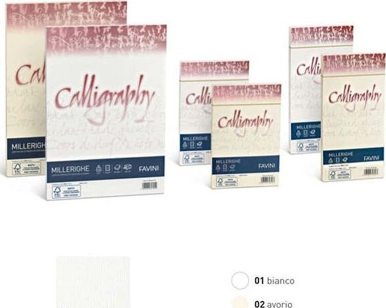 Busta Calligraphy Millerighe - 110 x 220 mm - 100 gr - avorio 02 - Favini - conf. 25 pezzi Cancelleria e prodotti per ufficio/Carta blocchi e quaderni/Carta/Carta da lettere Eurocartuccia - Pavullo, Commerciovirtuoso.it