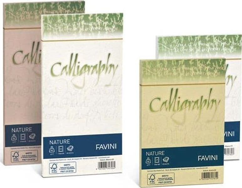 Busta Calligraphy Nature - 110 x 220 mm - 120 gr - verde oliva - Favini - conf. 25 pezzi Cancelleria e prodotti per ufficio/Carta blocchi e quaderni/Carta/Carta da lettere Eurocartuccia - Pavullo, Commerciovirtuoso.it