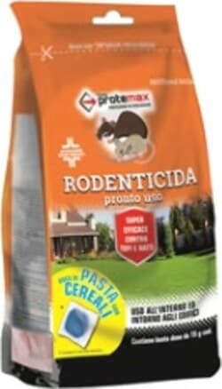 Busta rodenticida - 150 gr - pasta blu - Protemax Giardino e giardinaggio/Giardinaggio/Prodotti fitosanitari e pesticidi/Prodotti anti-roditori Eurocartuccia - Pavullo, Commerciovirtuoso.it