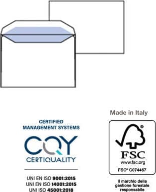 Busta SILVER MATIC FSC - gommata - bianca - senza finestra - 120 x 180 mm - 70 gr - Pigna - conf. 25 pezzi Commercio Industria e Scienza/Forniture per imballaggio e spedizione/Scatole buste e tubi per spedizione/Buste per spedizione/Buste commerciali Eurocartuccia - Pavullo, Commerciovirtuoso.it