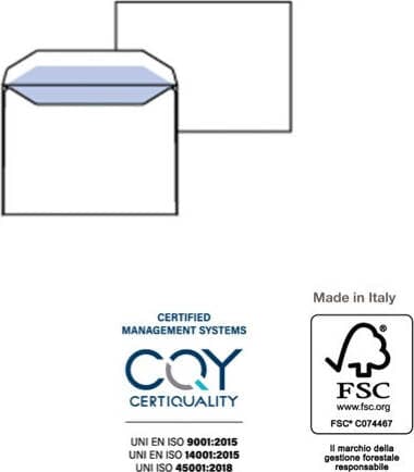 Busta SILVER MATIC FSC - gommata - bianca - senza finestra - 120 x 180 mm - 70 gr - Pigna - conf. 500 pezzi Commercio Industria e Scienza/Forniture per imballaggio e spedizione/Scatole buste e tubi per spedizione/Buste per spedizione/Buste commerciali Eurocartuccia - Pavullo, Commerciovirtuoso.it