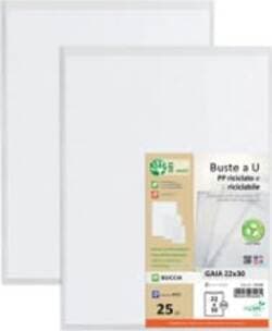 Buste a U Gaia - PP riciclato - buccia - 22 x 30 cm - Sei rota - conf. 25 pezzi Cancelleria e prodotti per ufficio/Archivio ufficio e accessori per scrivania/Archivio ufficio/Cartelle sospese e accessori/Cartelle e buste portadocumenti Eurocartuccia - Pavullo, Commerciovirtuoso.it