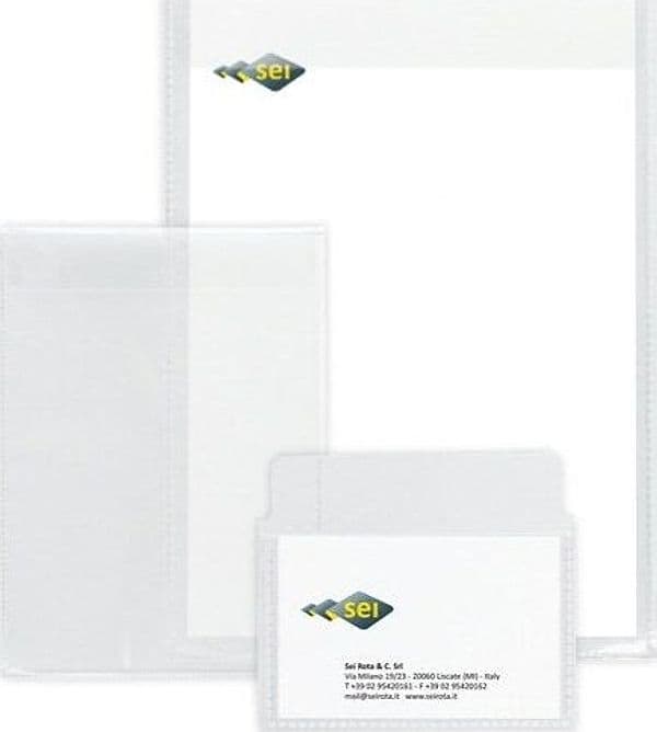 Buste con patella Soft P - PPL - 8x12 cm - liscio - trasparente - Sei Rota - conf. 25 pezzi Cancelleria e prodotti per ufficio/Archivio ufficio e accessori per scrivania/Archivio ufficio/Cartelle sospese e accessori/Cartelle e buste portadocumenti Eurocartuccia - Pavullo, Commerciovirtuoso.it