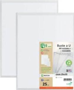 Buste forate a U Gaia - PP riciclato - buccia - 25 x 35 cm - Sei rota - conf. 25 pezzi Cancelleria e prodotti per ufficio/Archivio ufficio e accessori per scrivania/Archivio ufficio/Cartelle sospese e accessori/Cartelle e buste portadocumenti Eurocartuccia - Pavullo, Commerciovirtuoso.it