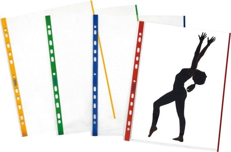 Buste forate con banda colorata - Linear - buccia - 21 x 29 7 cm - verde - Favorit - conf. 10 pezzi Cancelleria e prodotti per ufficio/Archivio ufficio e accessori per scrivania/Raccoglitori e accessori per raccoglitori/Buste a perforazione universale Eurocartuccia - Pavullo, Commerciovirtuoso.it