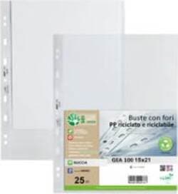 Buste forate Gea 100 - PP riciclato - buccia medium - 15 x 21 cm - Sei rota - conf. 25 pezzi Cancelleria e prodotti per ufficio/Archivio ufficio e accessori per scrivania/Raccoglitori e accessori per raccoglitori/Buste a perforazione universale Eurocartuccia - Pavullo, Commerciovirtuoso.it