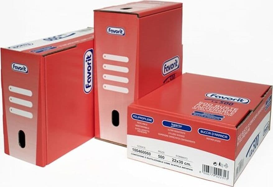 Buste forate La 500 - Superior - buccia - 22x30 cm - trasparente - Favorit - conf. 500 pezzi Cancelleria e prodotti per ufficio/Archivio ufficio e accessori per scrivania/Raccoglitori e accessori per raccoglitori/Buste a perforazione universale Eurocartuccia - Pavullo, Commerciovirtuoso.it