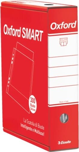Buste forate Oxford Smart - De Luxe - liscio - 22x30 cm - trasparente - Esselte - conf. 300 pezzi Cancelleria e prodotti per ufficio/Archivio ufficio e accessori per scrivania/Raccoglitori e accessori per raccoglitori/Buste a perforazione universale Eurocartuccia - Pavullo, Commerciovirtuoso.it