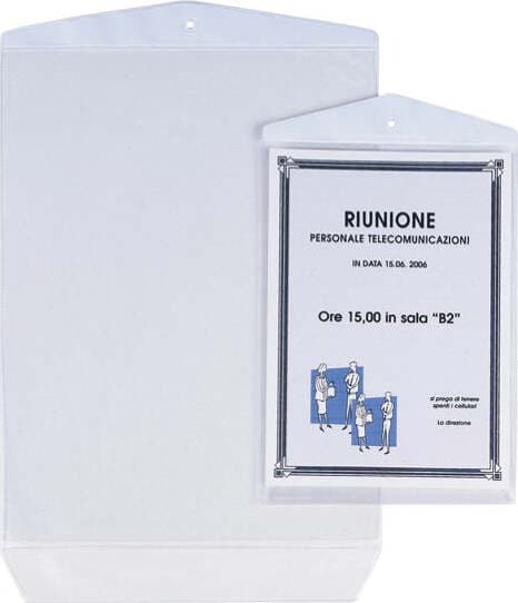 Buste Porta Avvisi Appendicartello - PVC - 22 x 30 cm - trasparente - Sei Rota - conf. 10 pezzi Commercio Industria e Scienza/Forniture per imballaggio e spedizione/Scatole buste e tubi per spedizione/Buste per spedizione/Buste trasparenti Eurocartuccia - Pavullo, Commerciovirtuoso.it