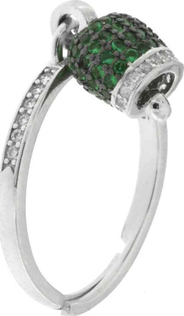 BySimon-----Anello-in-Argento-925-campanella-portafortuna-impreziosito-da-zirconi-verdi
