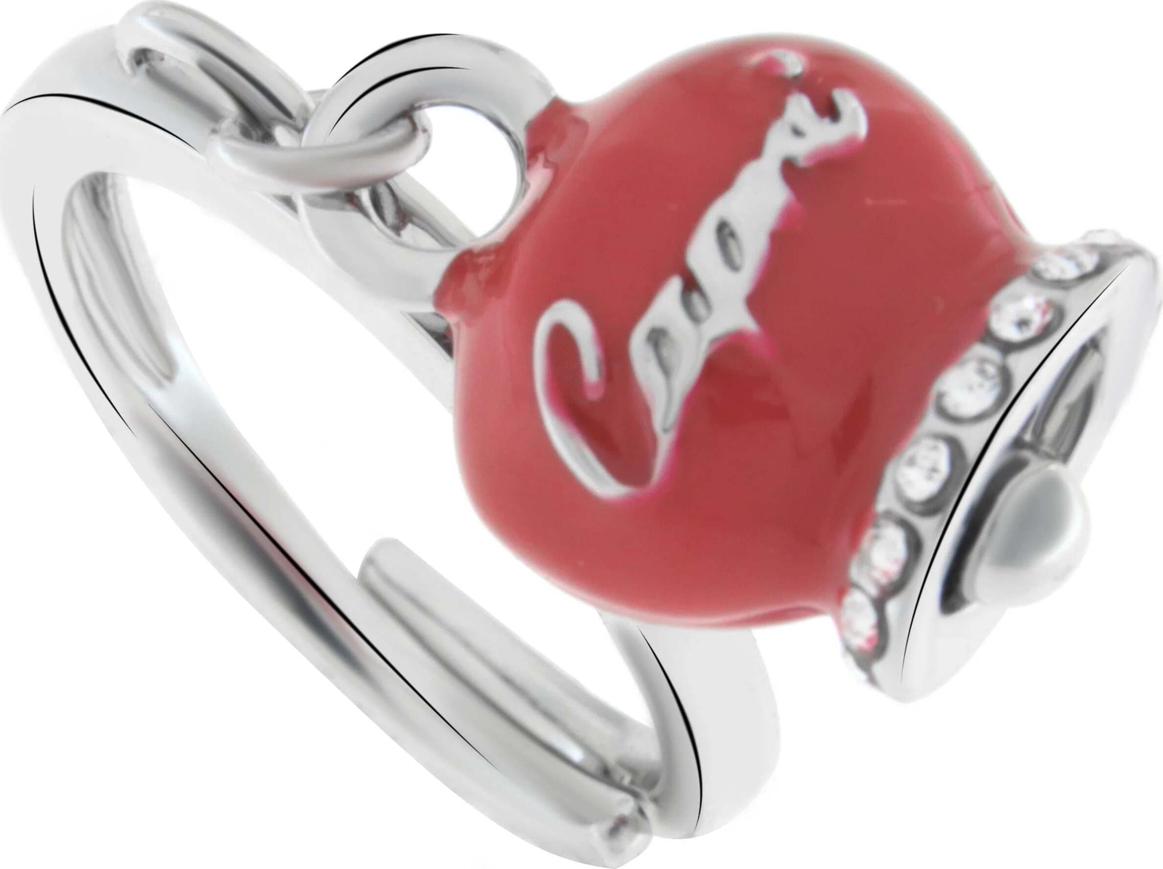 BYSIMON-----Anello-in-Metallo-con-campanella-portafortuna-rossa,-con-scritta-Capri-a-rilievo-e-cristalli-bianchi
