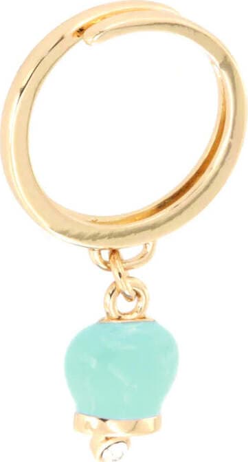 BYSIMON-----Anello-in-Metallo-con-campanella-portafortuna-smalto-verde-e-punto-luce