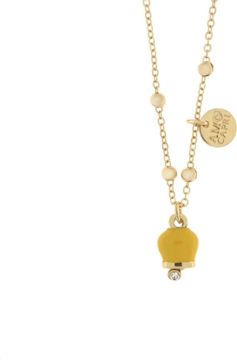 BYSIMON-----Collana-in-Metallo-con-campanella-portafortuna,-impreziosita-da-smalto-e-cristalli