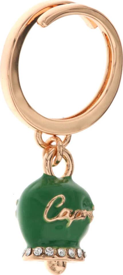 BYSIMON----Anello-in-Metallo-con-campanella-portafortuna-color-verde,-con-scritta-Capri-a-rilievo-e-cristalli-bianchi