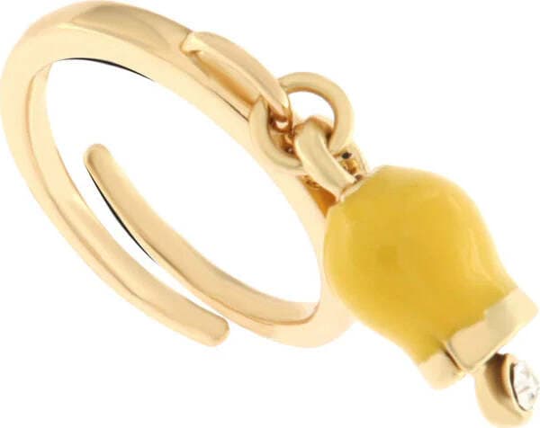 BYSIMON----Anello-in-Metallo-con-campanella-portafortuna,-impreziosita-da-smalto-e-punto-luce