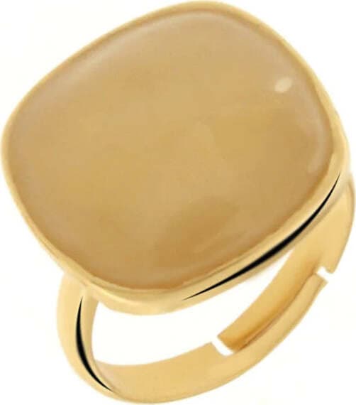 BYSIMON----Anello-in-Metallo-con-pietra-giallo-ocra
