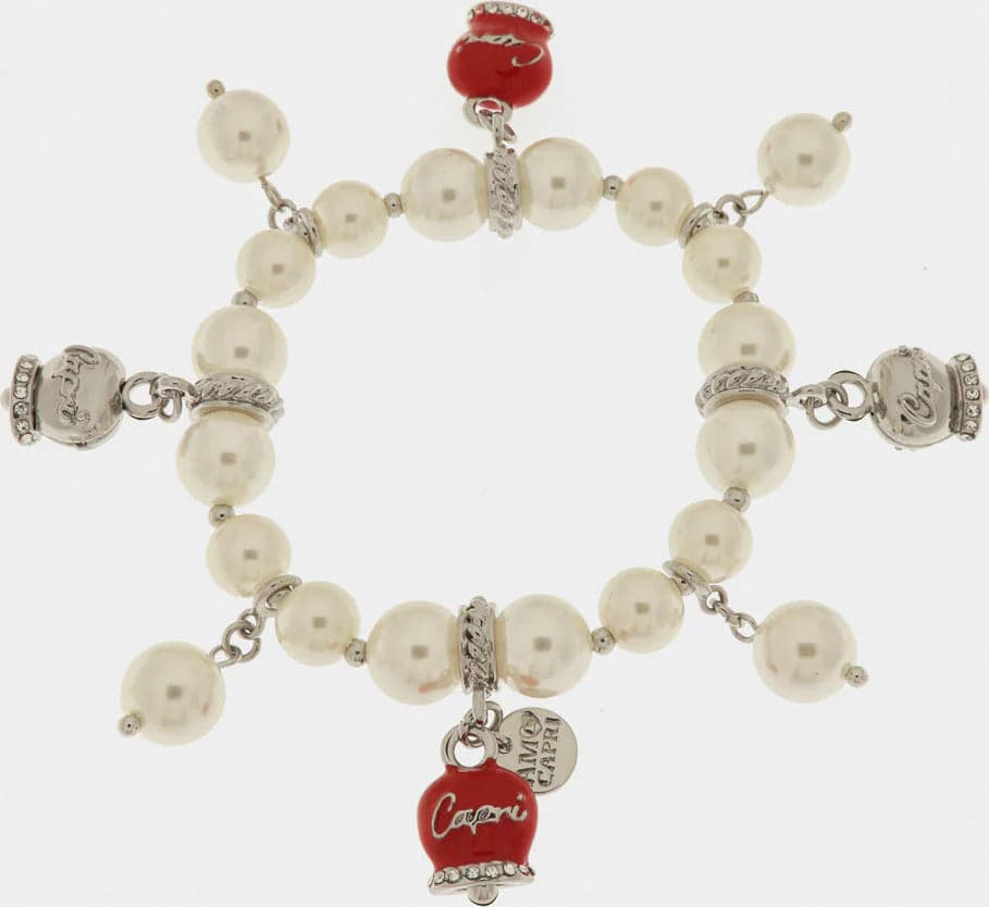 BySimon---Bracciale-in-Metallo-Bracciale-in-Metallo-con-perle-e-campanelle-portafortuna-in-smalto-rosso-con-scritta-Capri