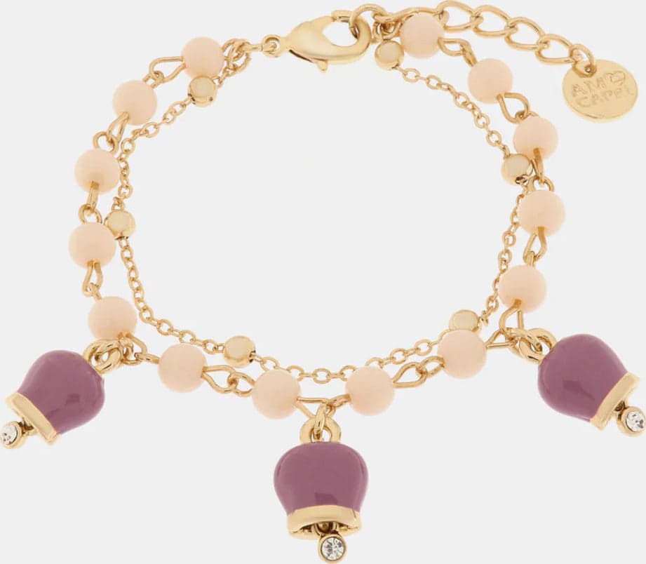 BySimon---Bracciale-in-Metallo-con-campanella-portafortuna-pendente,-impreziosita-da-smalto-e-punto-luce