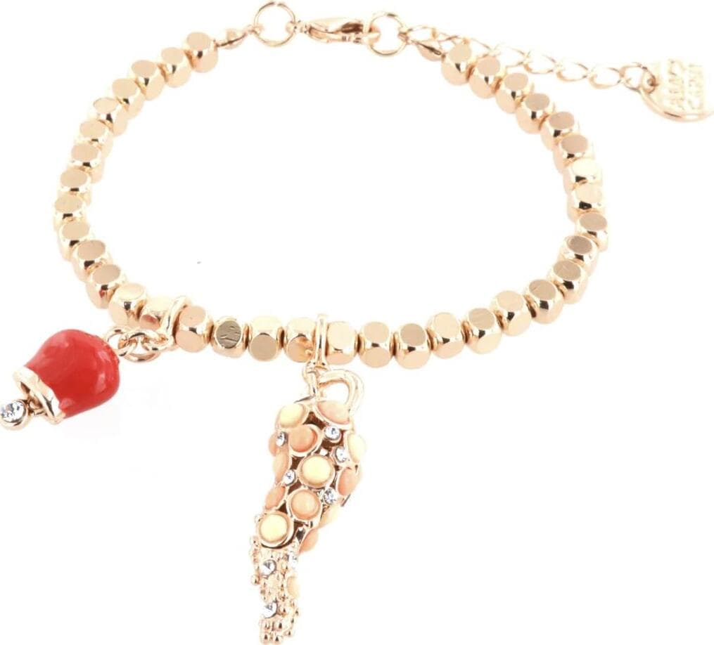 BYSIMON---Bracciale-in-Metallo-con-corno-portafortuna-con-cristalli-rosa-e-campanella-rossa