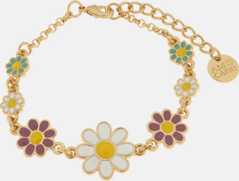 BySimon---Bracciale-in-Metallo-con-margherite-colorate