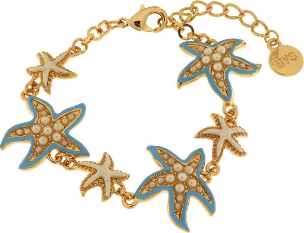 BySimon---Bracciale-in-Metallo-con-stelle-marine-azzurre