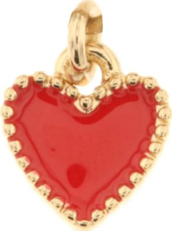 BYSIMON - Ciondolo in Metallo cuore impreziosito da smalti colorati