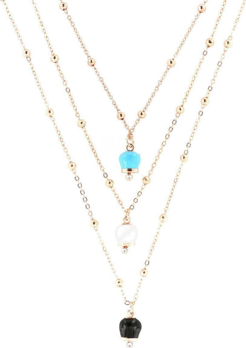 BYSIMON---Collana-in-Metallo-a-tre-fili-con-campanelle