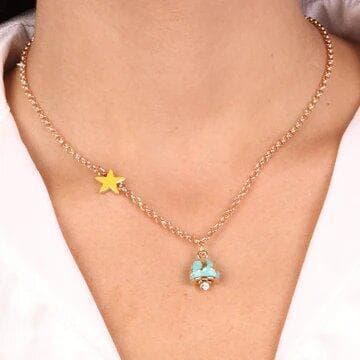 BYSIMON---Collana-in-Metallo-con-campanella-in-smalto-verde-acqua-impreziosita-da-stelle-e-luna