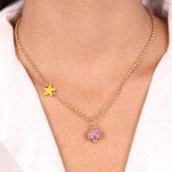 BYSIMON---Collana-in-Metallo-con-campanella-in-smalto-viola-impreziosita-da-stelle-e-sole