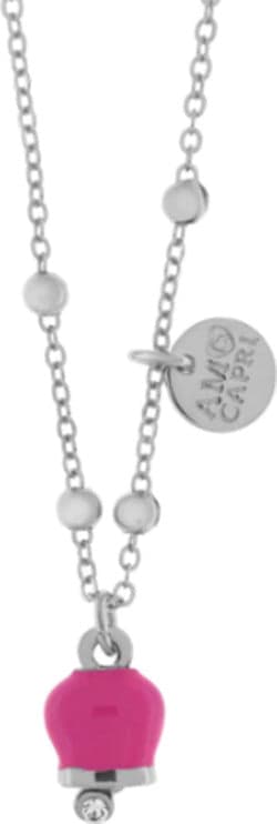 BYSIMON---Collana-in-Metallo-con-campanella-portafortuna-pendente,-impreziosita-da-smalto-e-cristalli