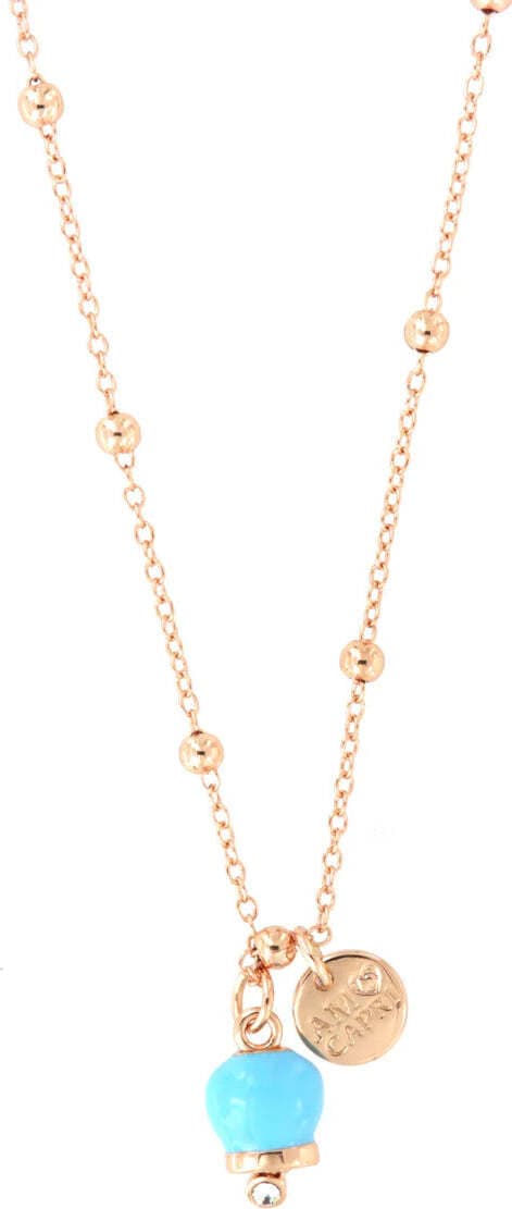 BYSIMON----Collana-in-Metallo-con-campanella-portafortuna-smalto-turchese-e-cristalli