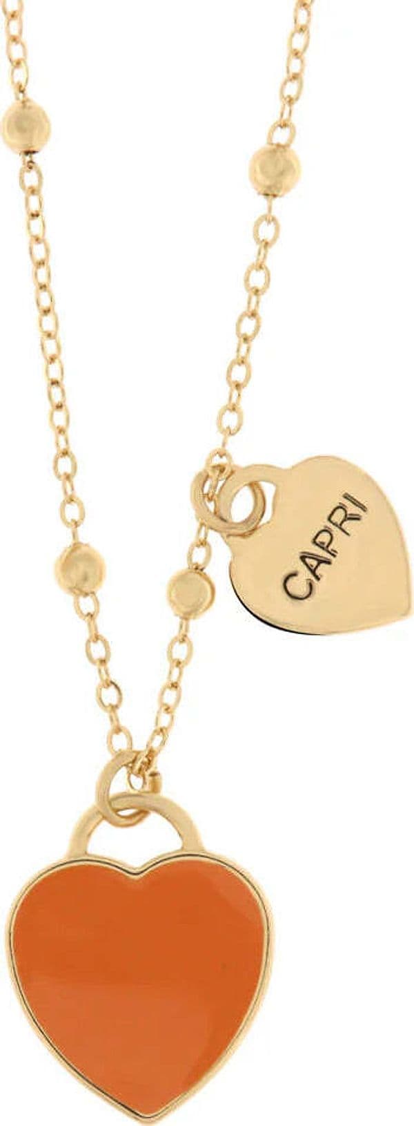 BYSIMON----Collana-in-Metallo-con-cuore-arancione